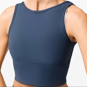 LULULEMON Power Pivot Tank *Everlux Iron Blue